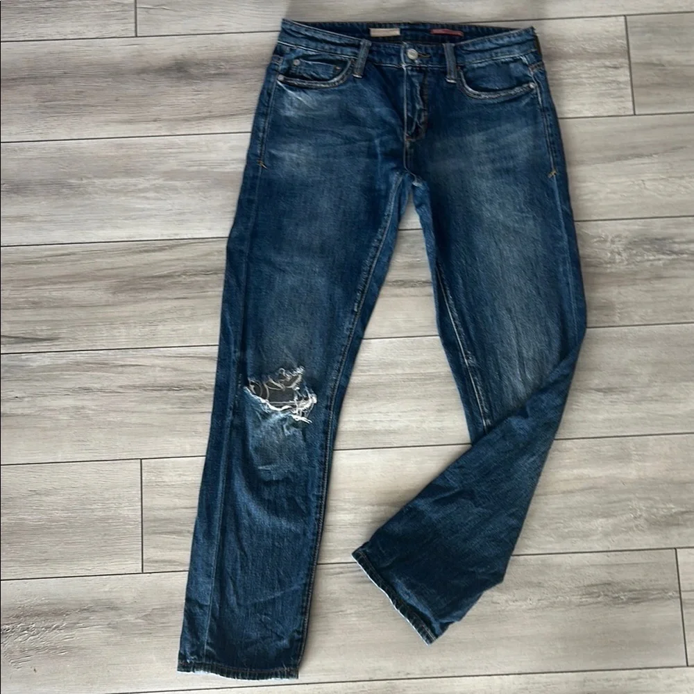 PILCRO anthropologie slim boyfriend crop jeans size 26